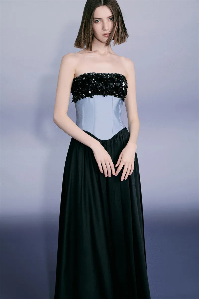 PURITY RING Cocktail Night Stars hand-beaded contrast luxurious dress- Kiss