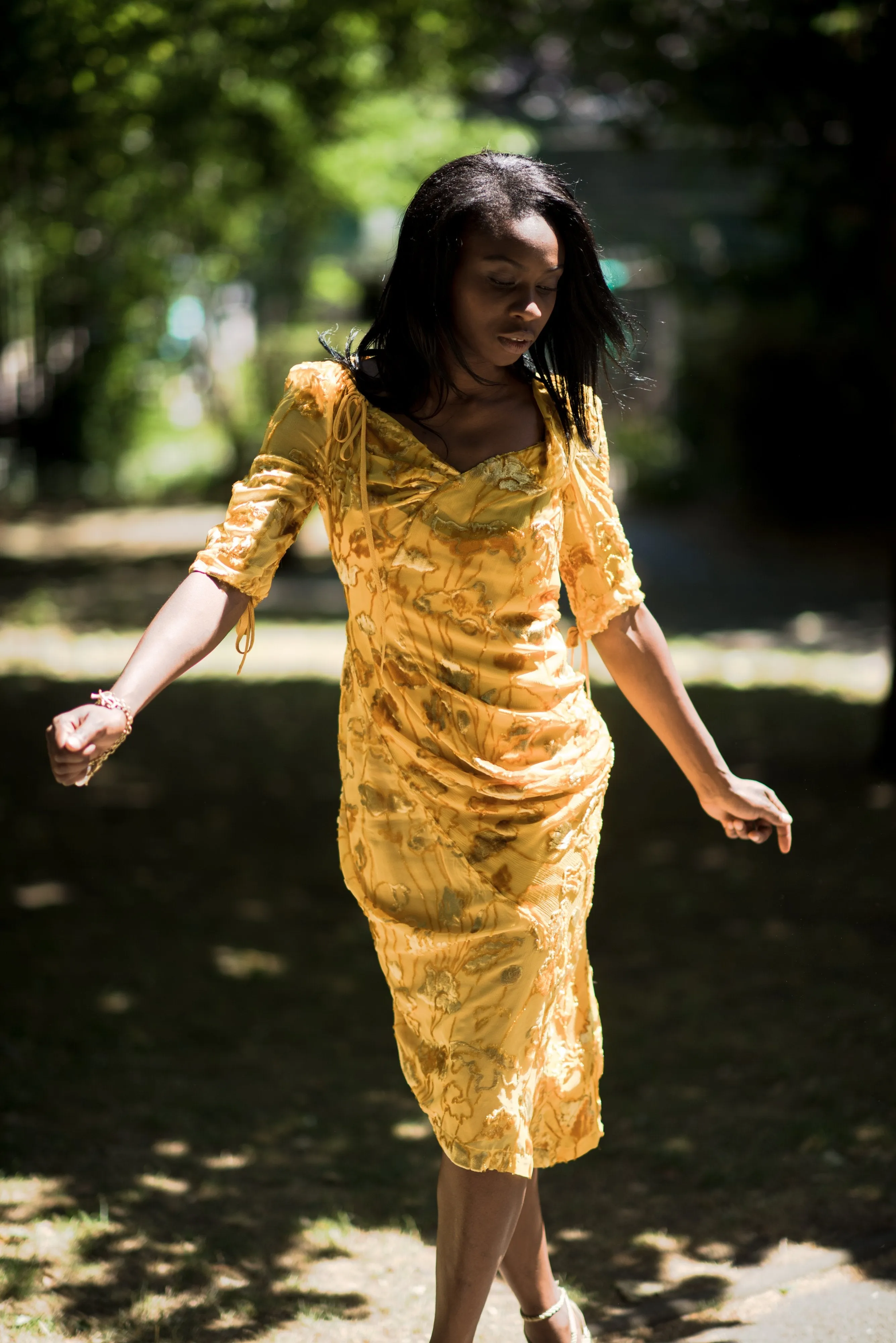 SAFFRON SILK DRESS