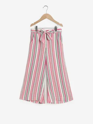 Utsa Kids Multicolour Striped Palazzos