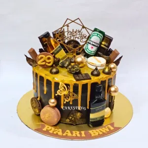 Whisky Theme 2.5kg Cake For Biwi