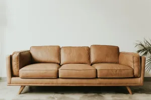 Wooden Handmade Attractive Modern 3 Seater Sofa (Brown)
