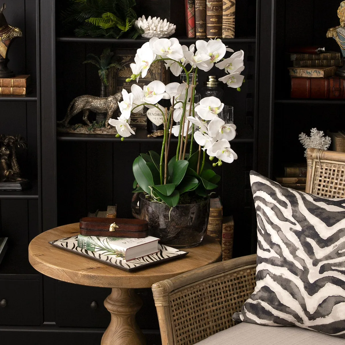 Zebra Print Cow Hide Tray